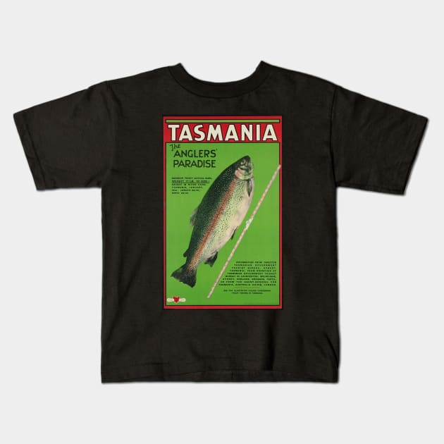 Tasmania. The anglers' paradise Kids T-Shirt by Donkeh23